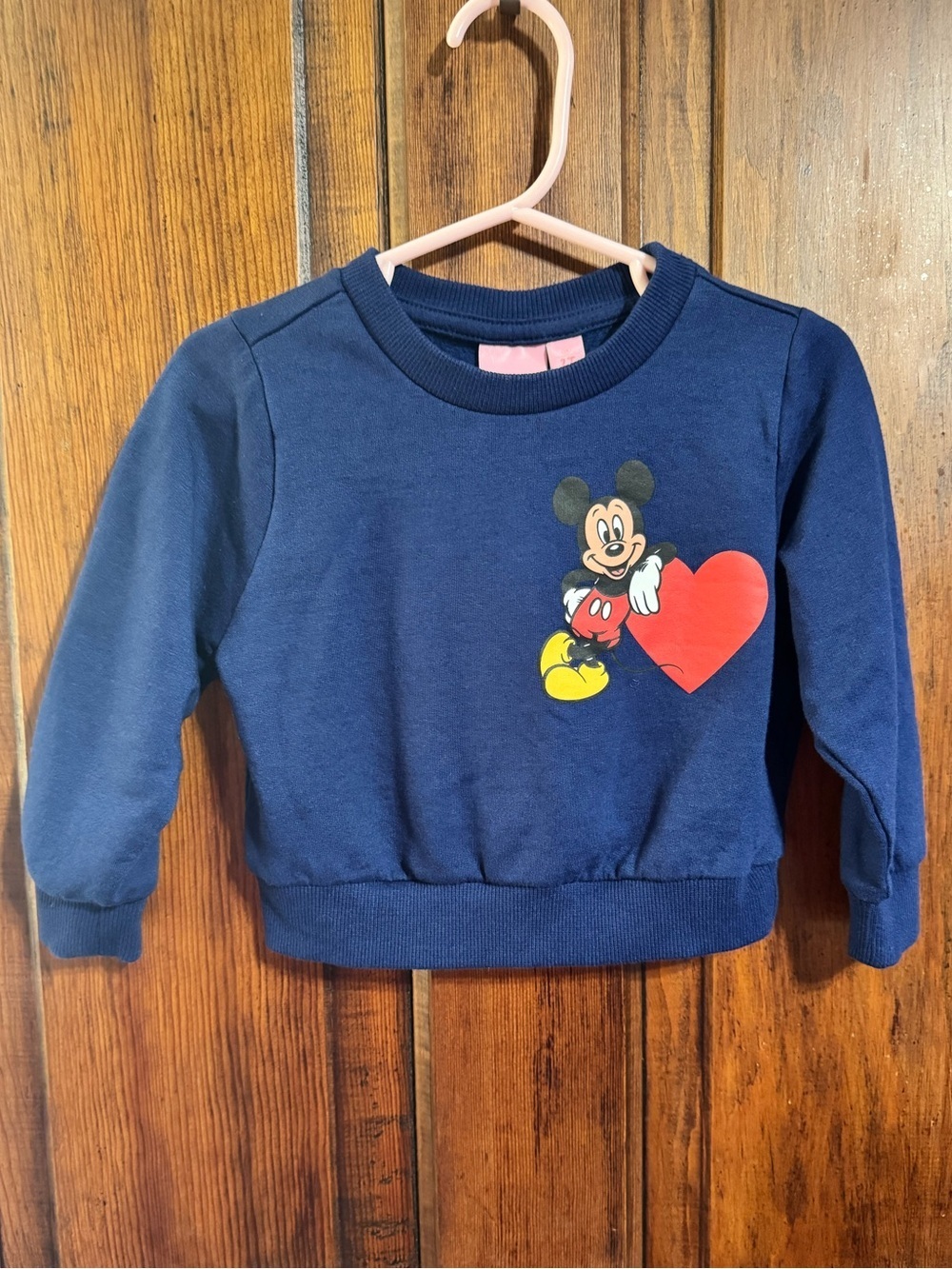 Disney Toddler’s Crewneck Sweatshirt size 2T Mickey Mouse Navy Blue